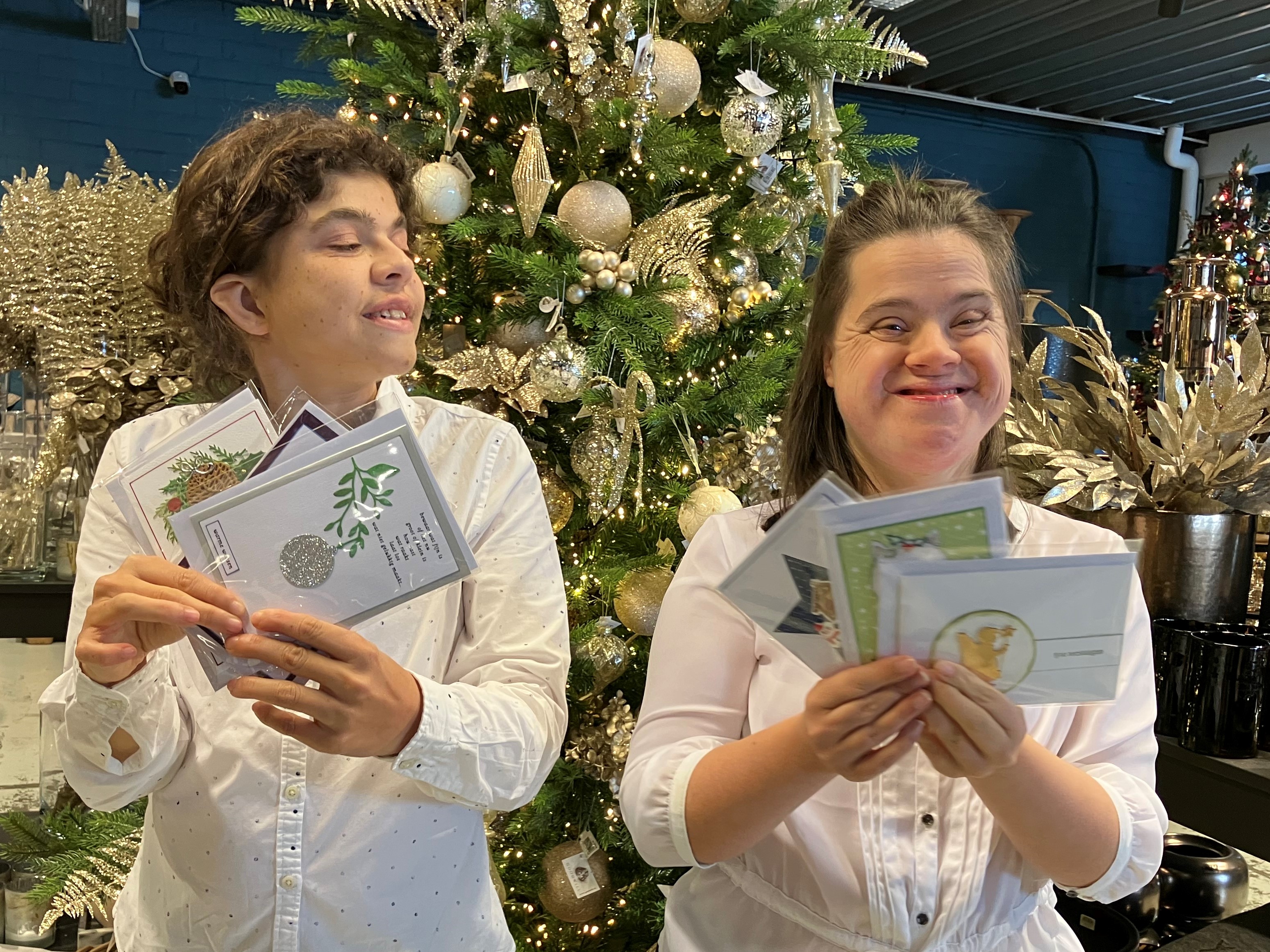 Zelfgemaakte kerstkaarten te koop